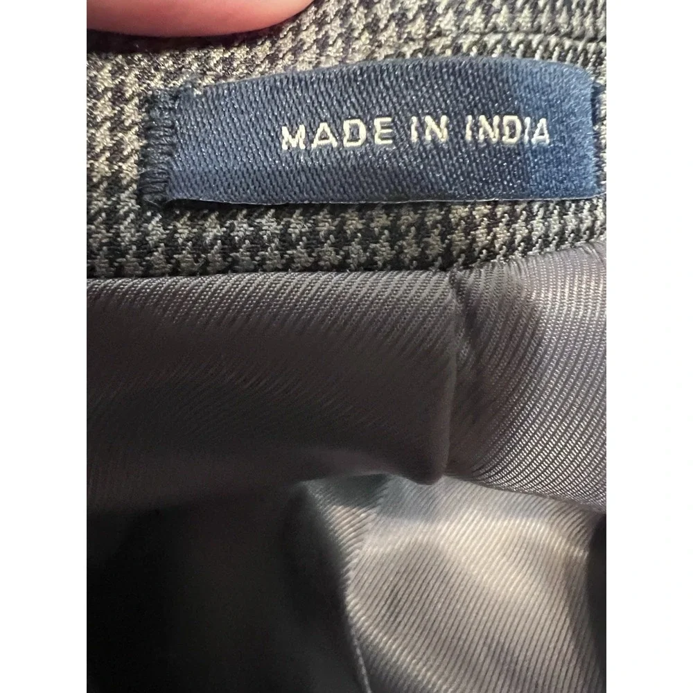 Stafford Mens Blazer Sport Coat‎ Jacket Size 46L Blue Plaid